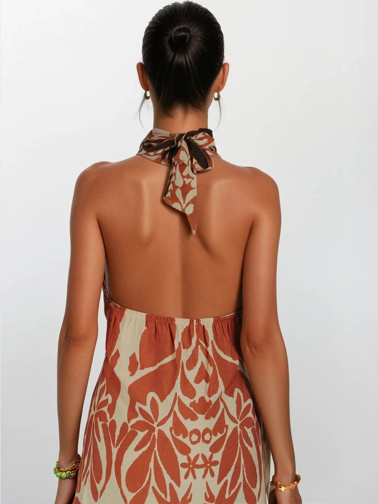bohemian cocktail dress Bohemian Printed Maxi Dress – Gretachic