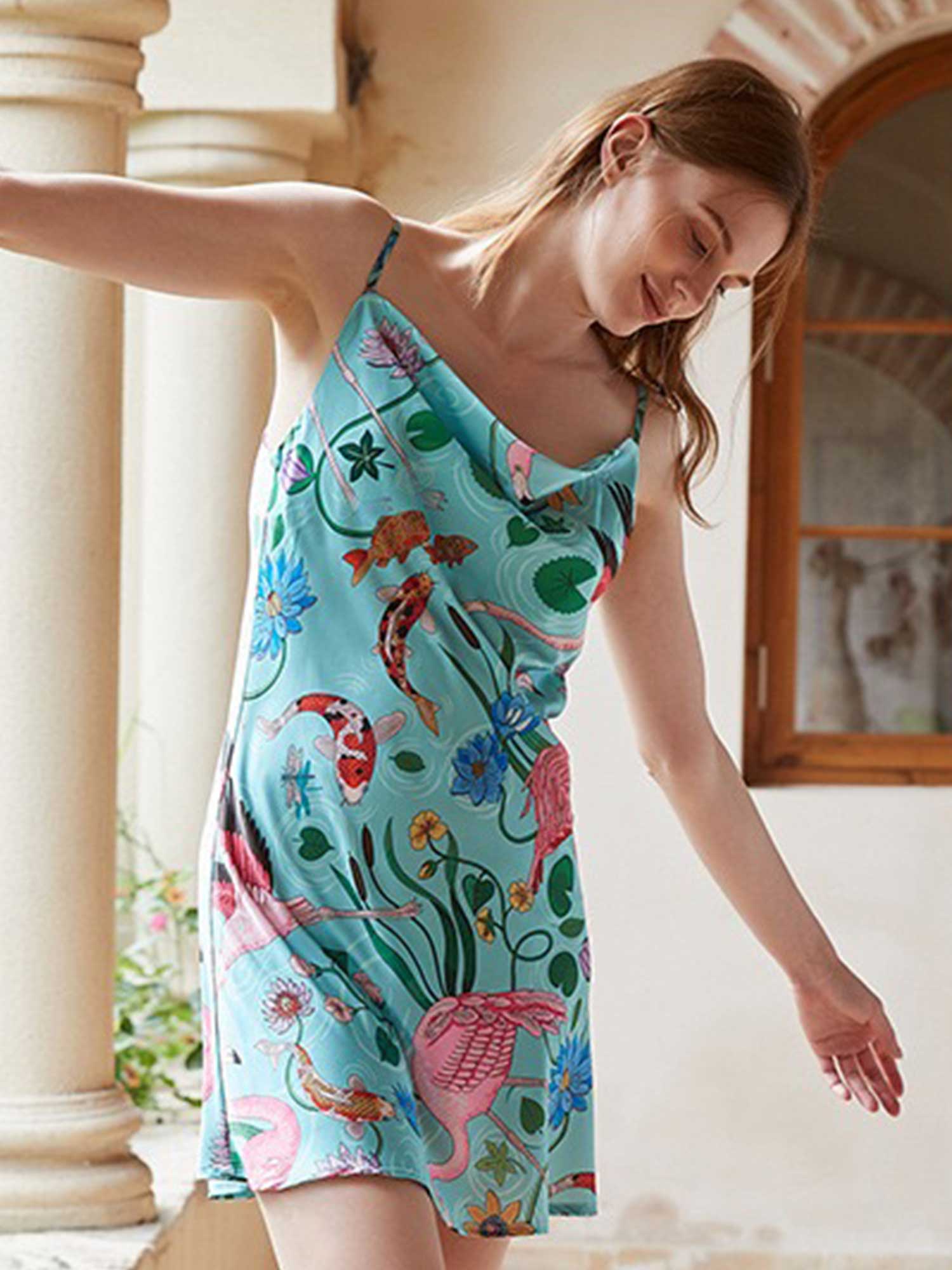 Flamingo Print Nightgown