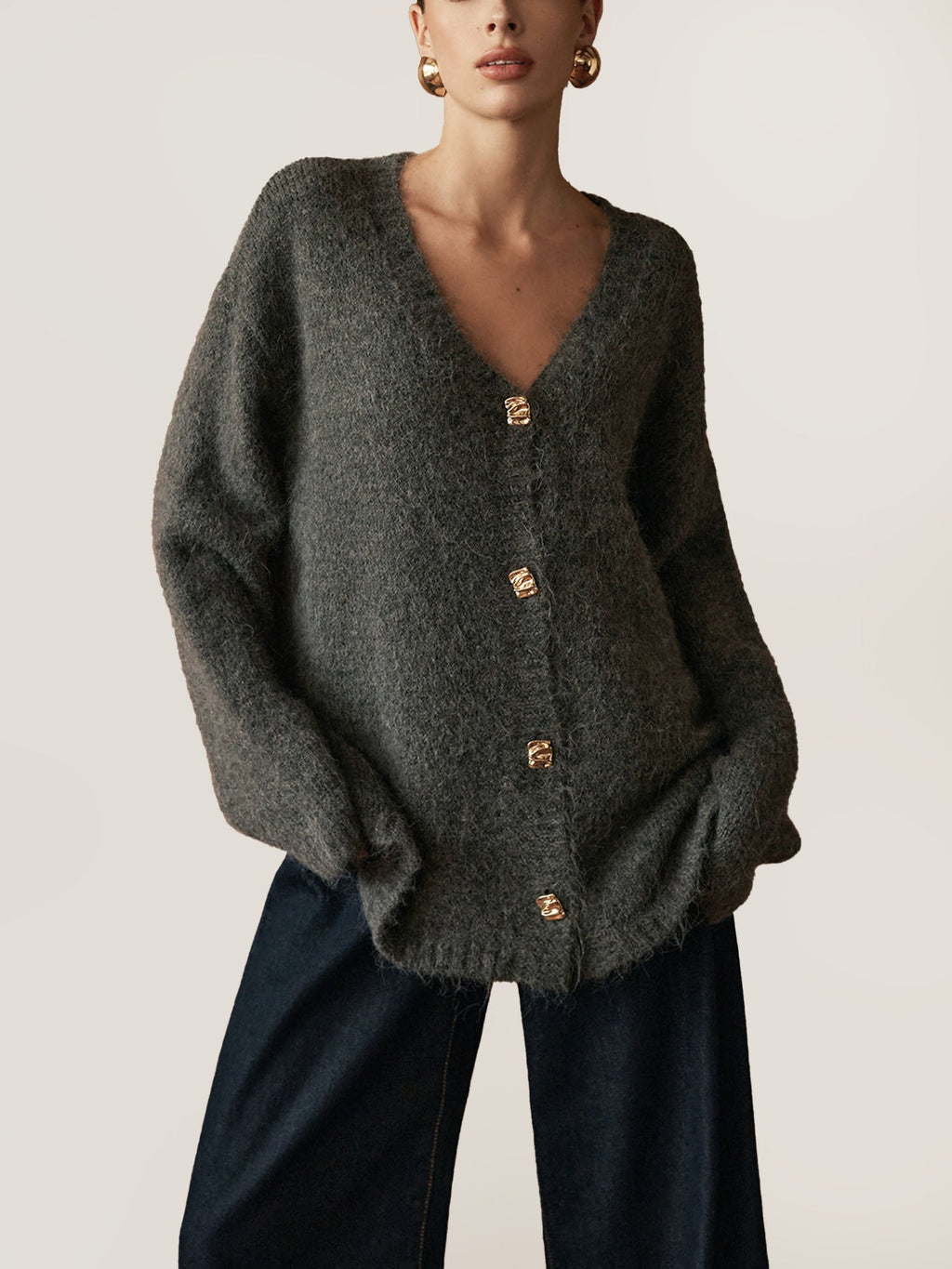 Button-Down Knit Cardigan