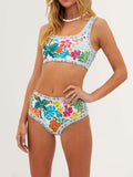 Floral High-Waisted Bikini