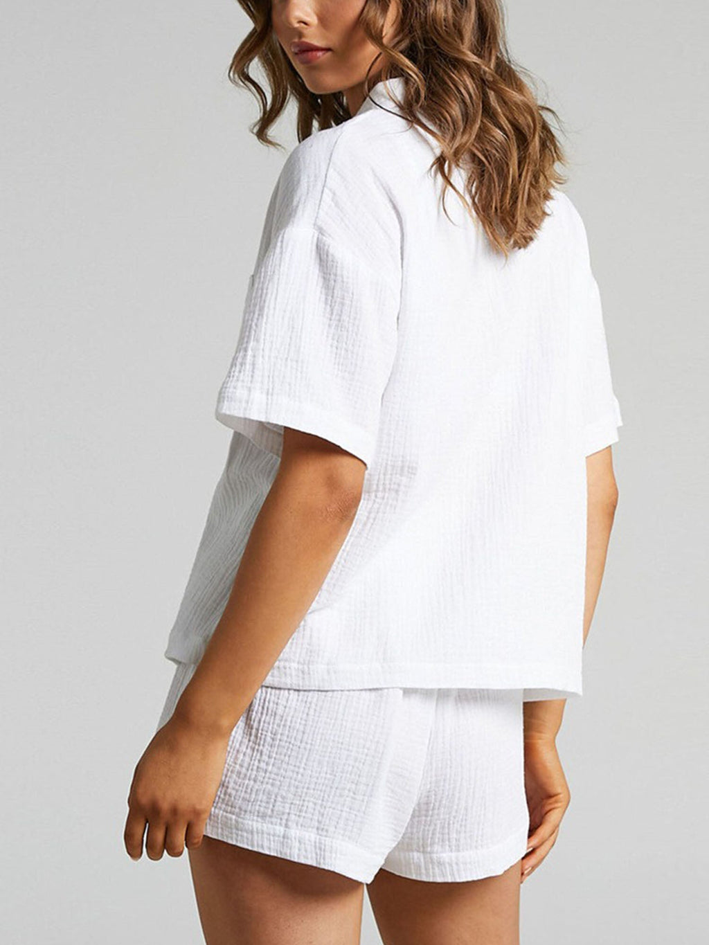 Short Sleeve Shirt Shorts Set Casual Euro Flow