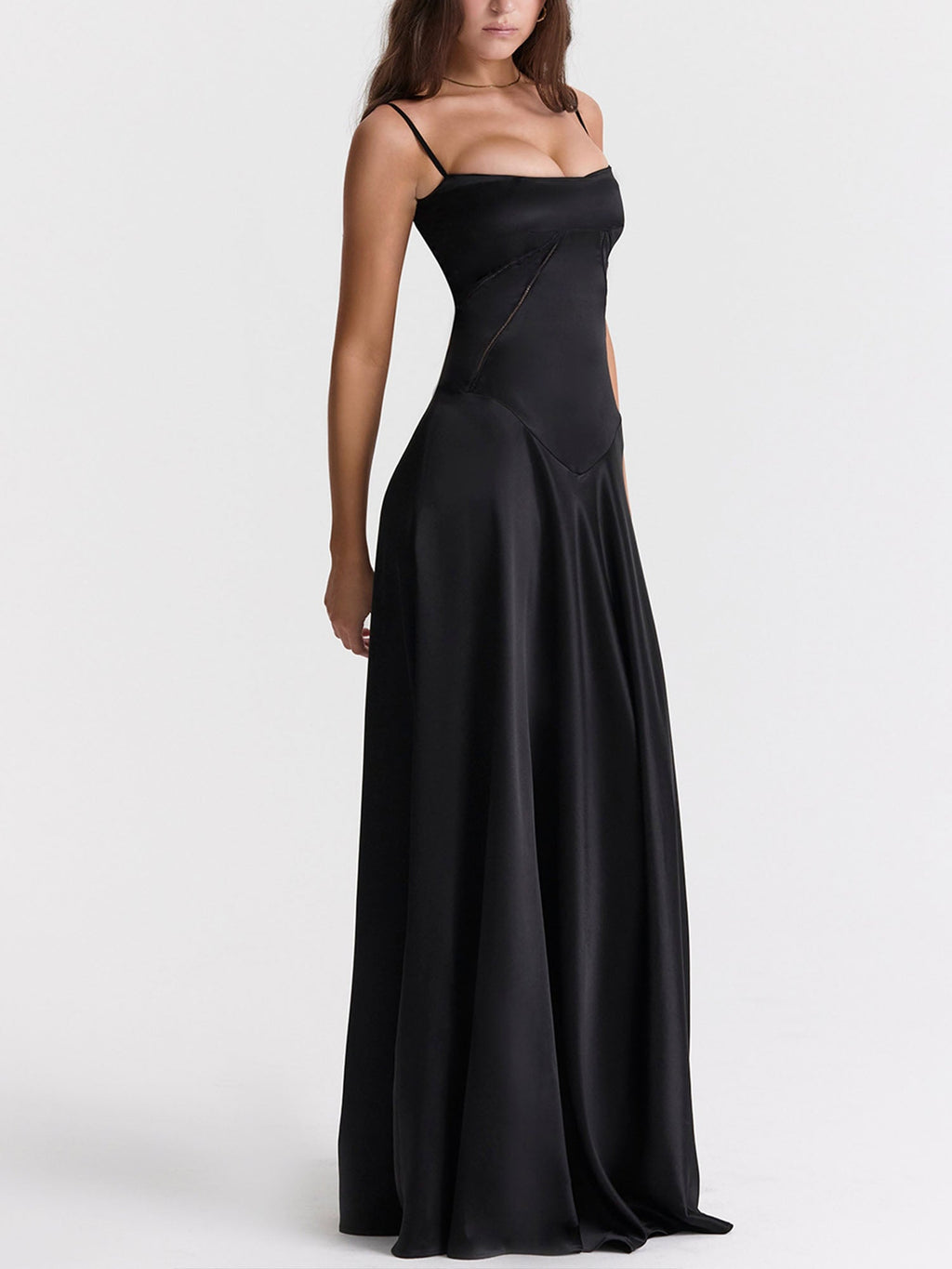 Black Spaghetti Strap Maxi Dress