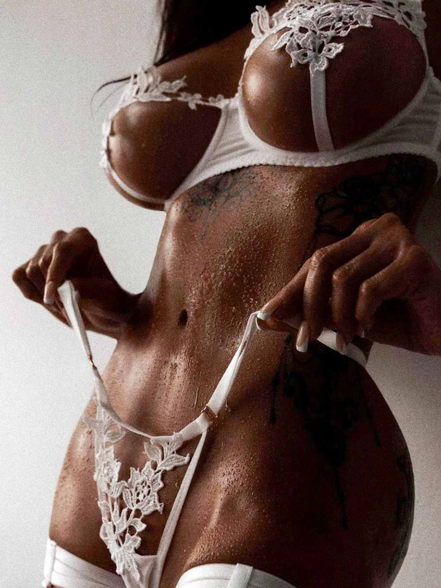 Celina White Lingerie Set
