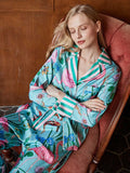 Flamingo Print Long Pajama Set