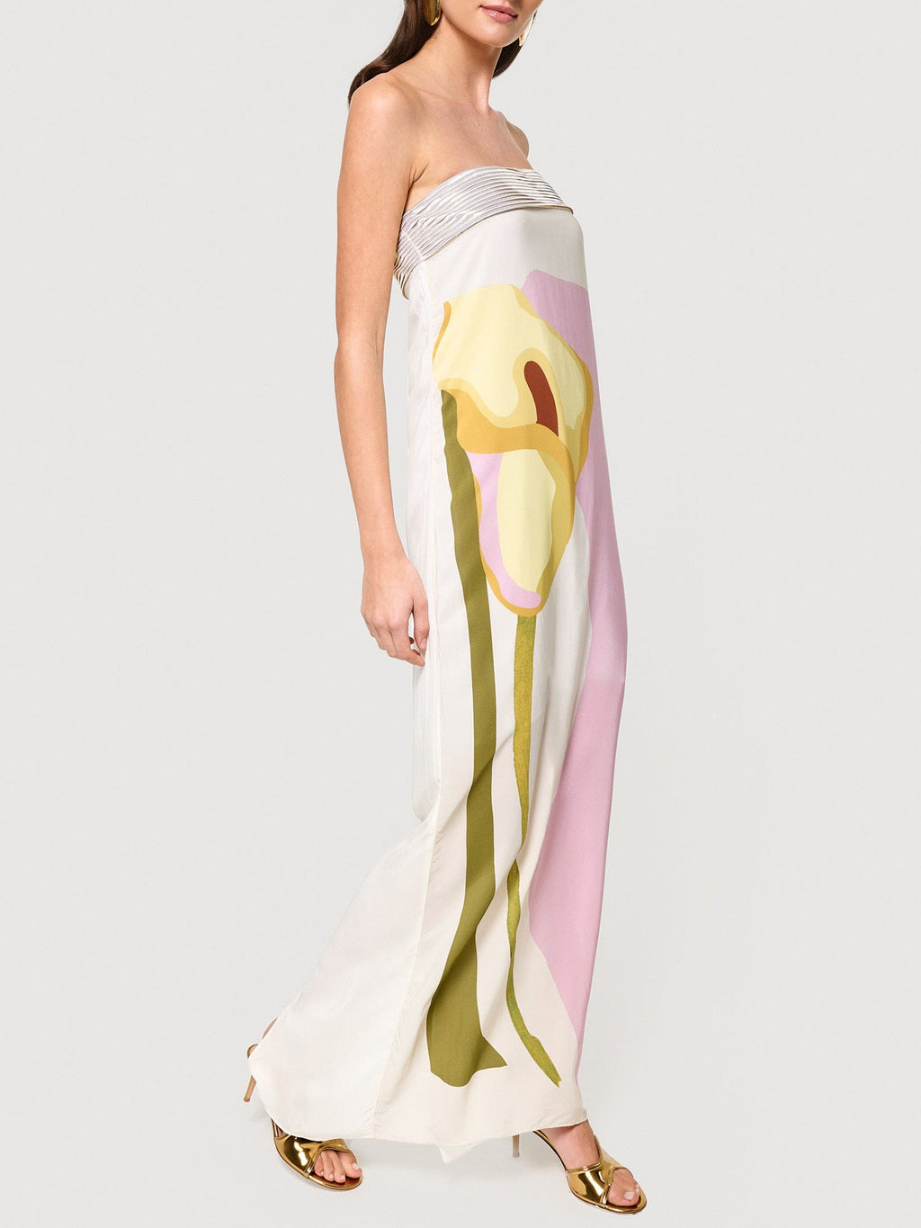 Watercolor-Inspired Long Sleeve Maxi Dress