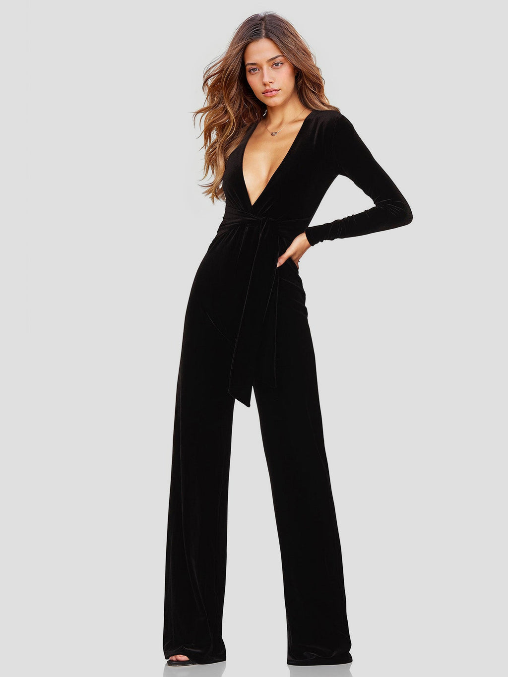 V-Neck Jumpsuit