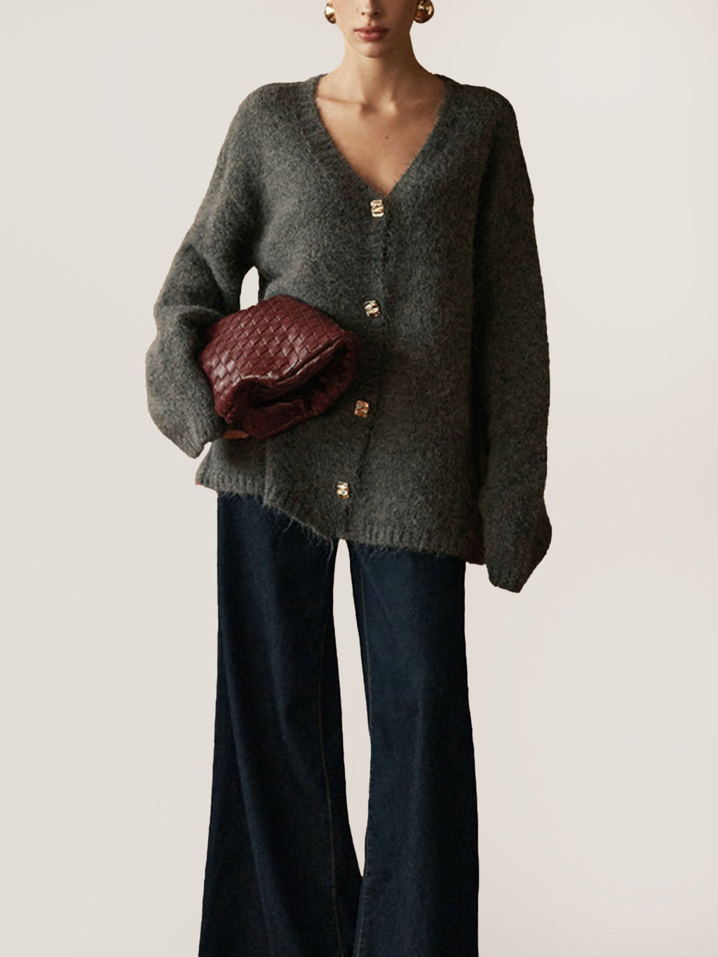 Button-Down Knit Cardigan