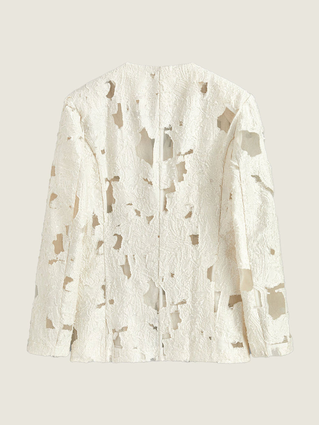Distressed White Blazer