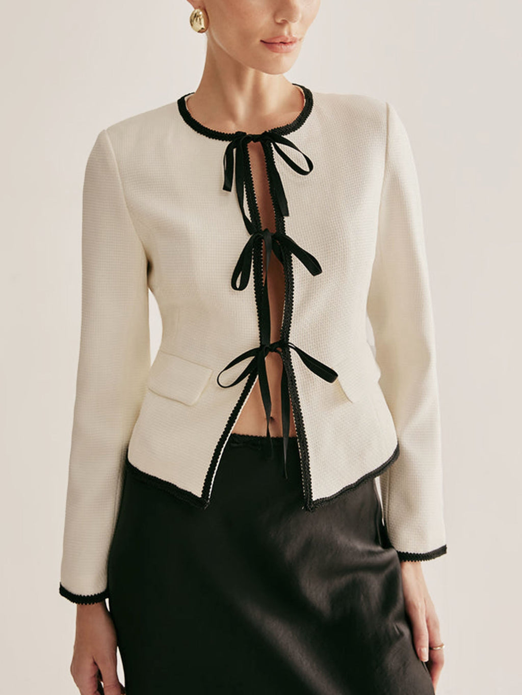 Blazer Tali Leher Gading