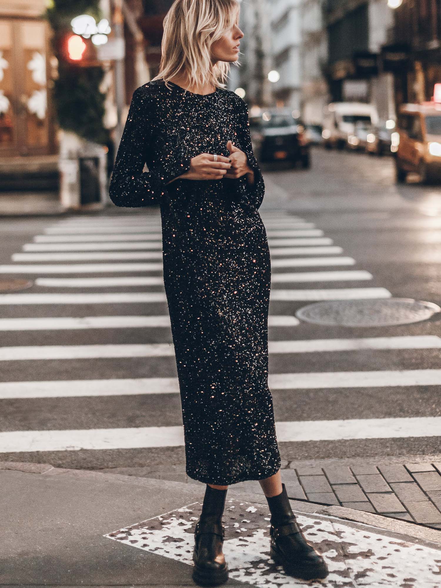 sparkling midi dress Novalie