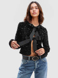 Sequin Bow Detail Top