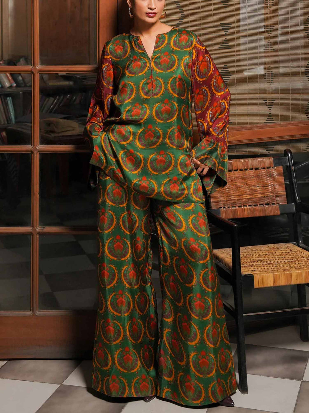 Printed Long Sleeve Top