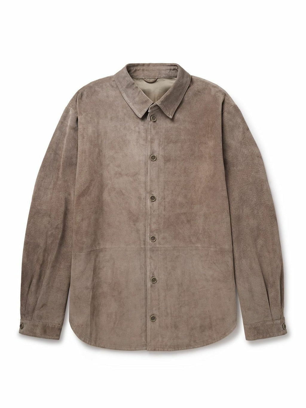 Kemeja Kolar Longgar Bergaya Khaki Retro