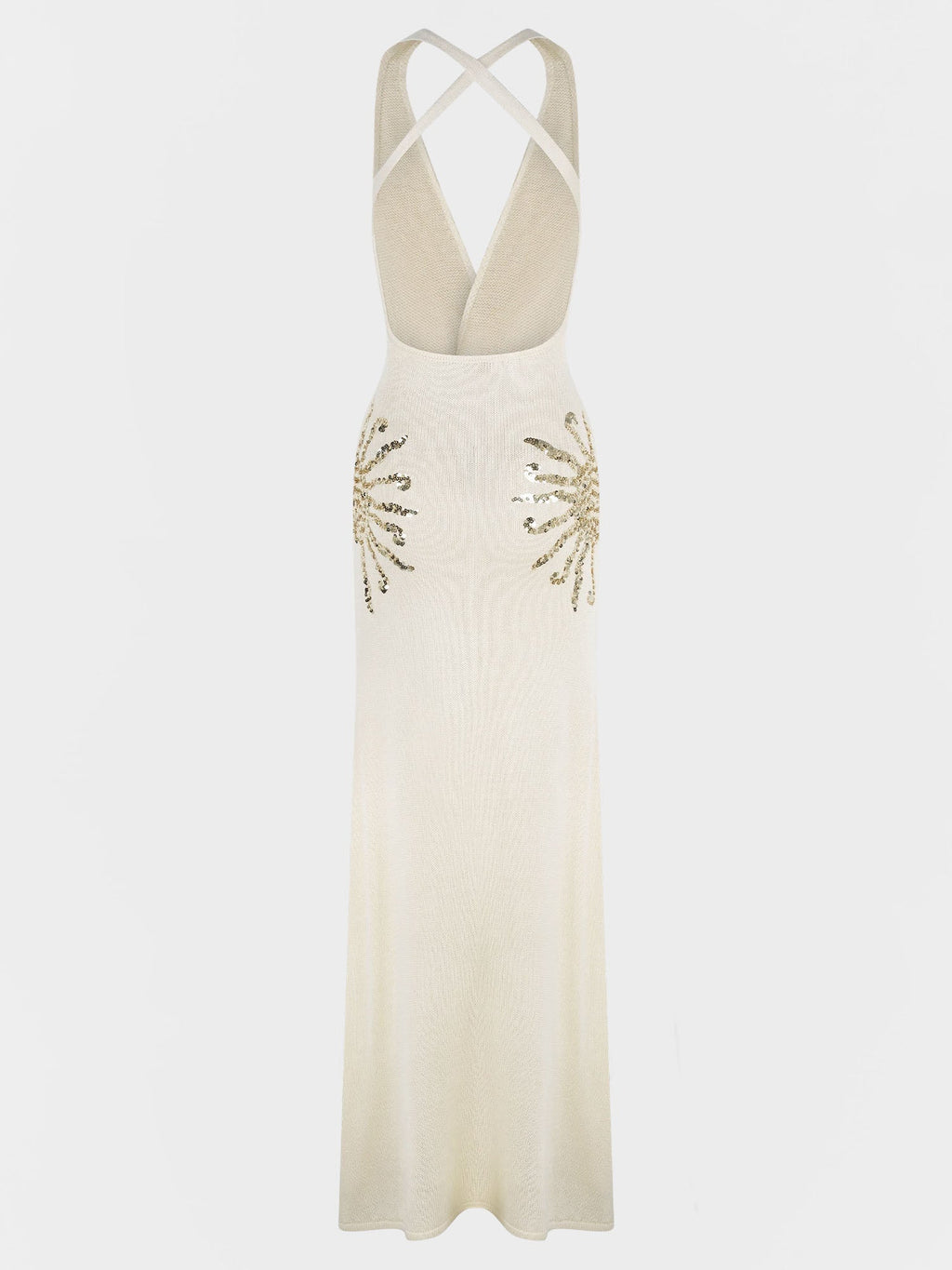 Sequin Embellished Knit Maxi Dress