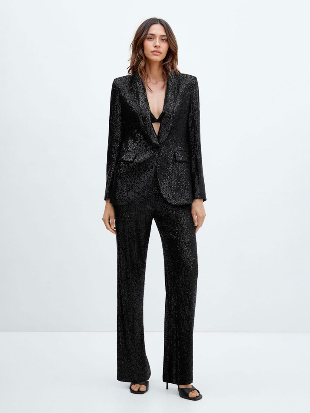 Blazer Berpayet Metalik