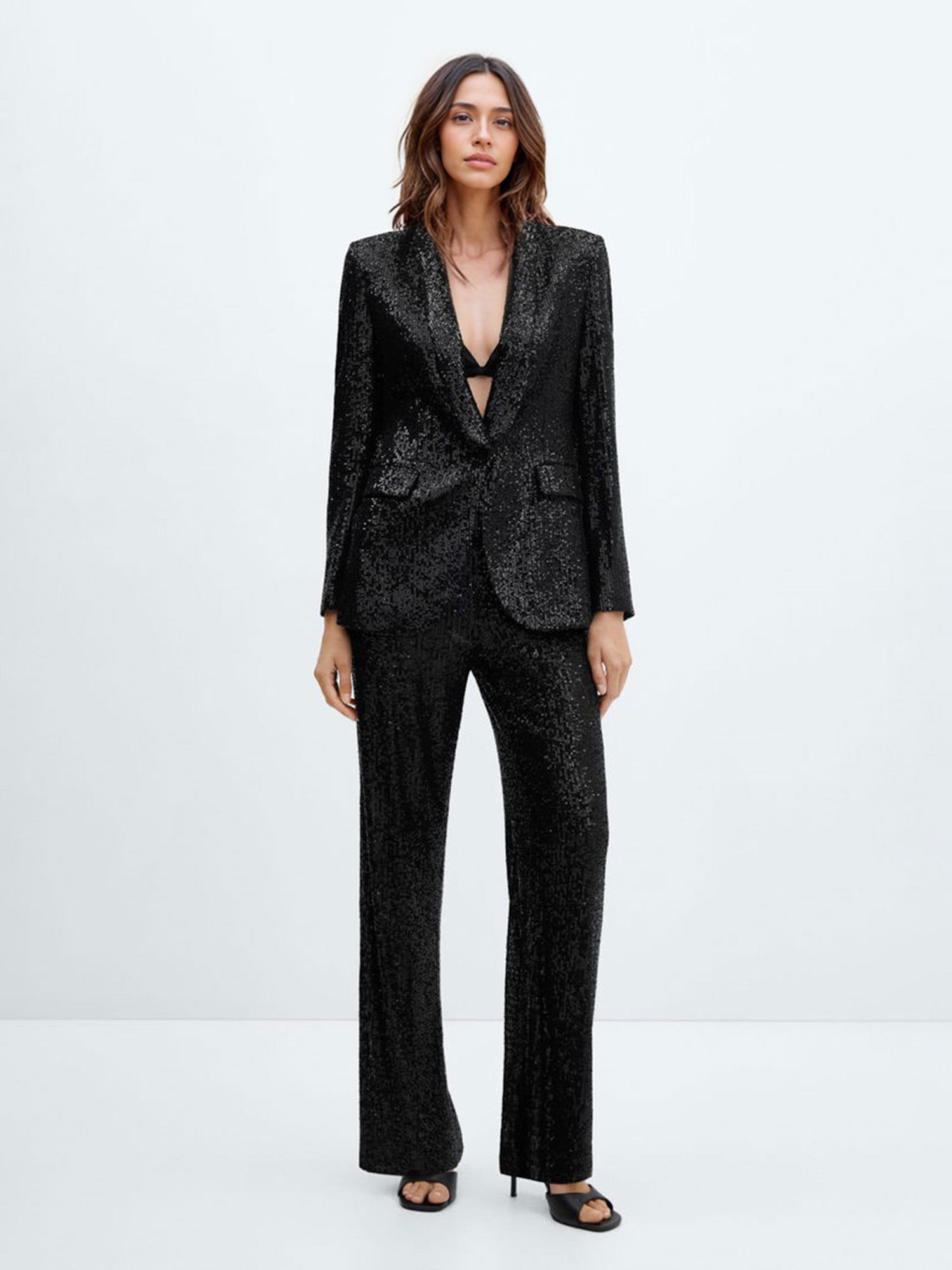 Blazer Berpayet Metalik