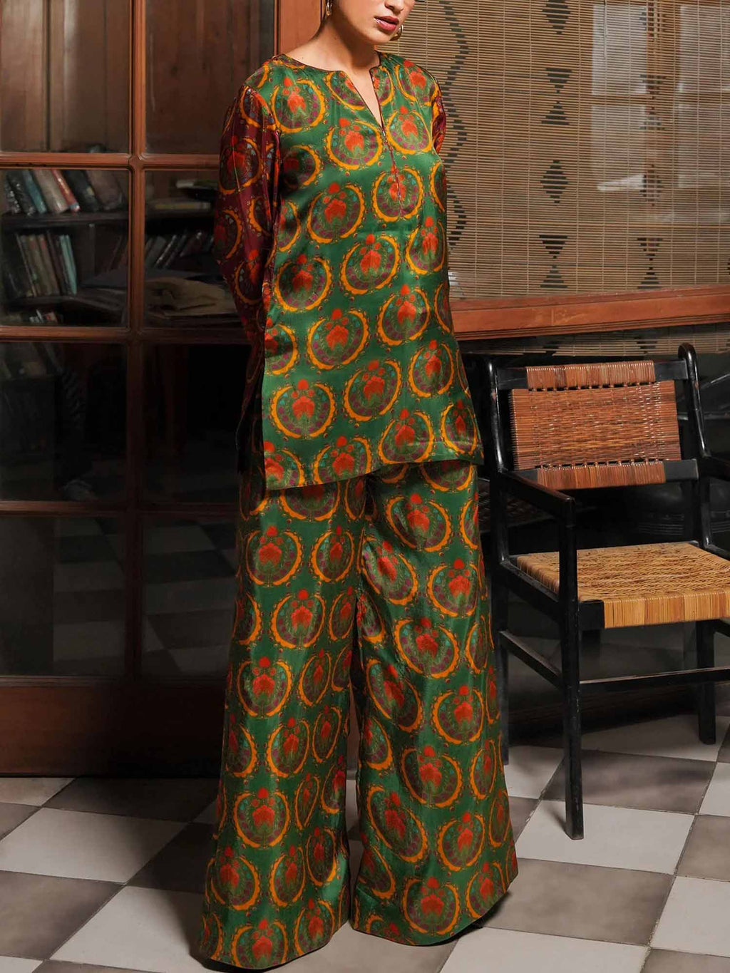 Printed Long Sleeve Top