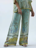 Serene Botanical Wide-Leg Pants