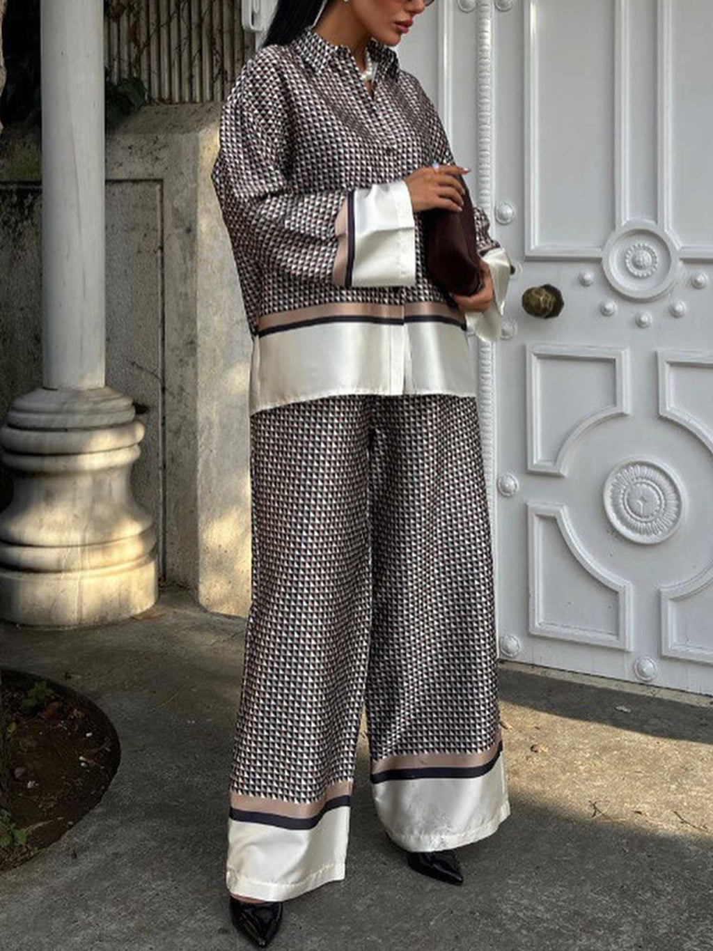 Midnight Elegance Satin Shirt