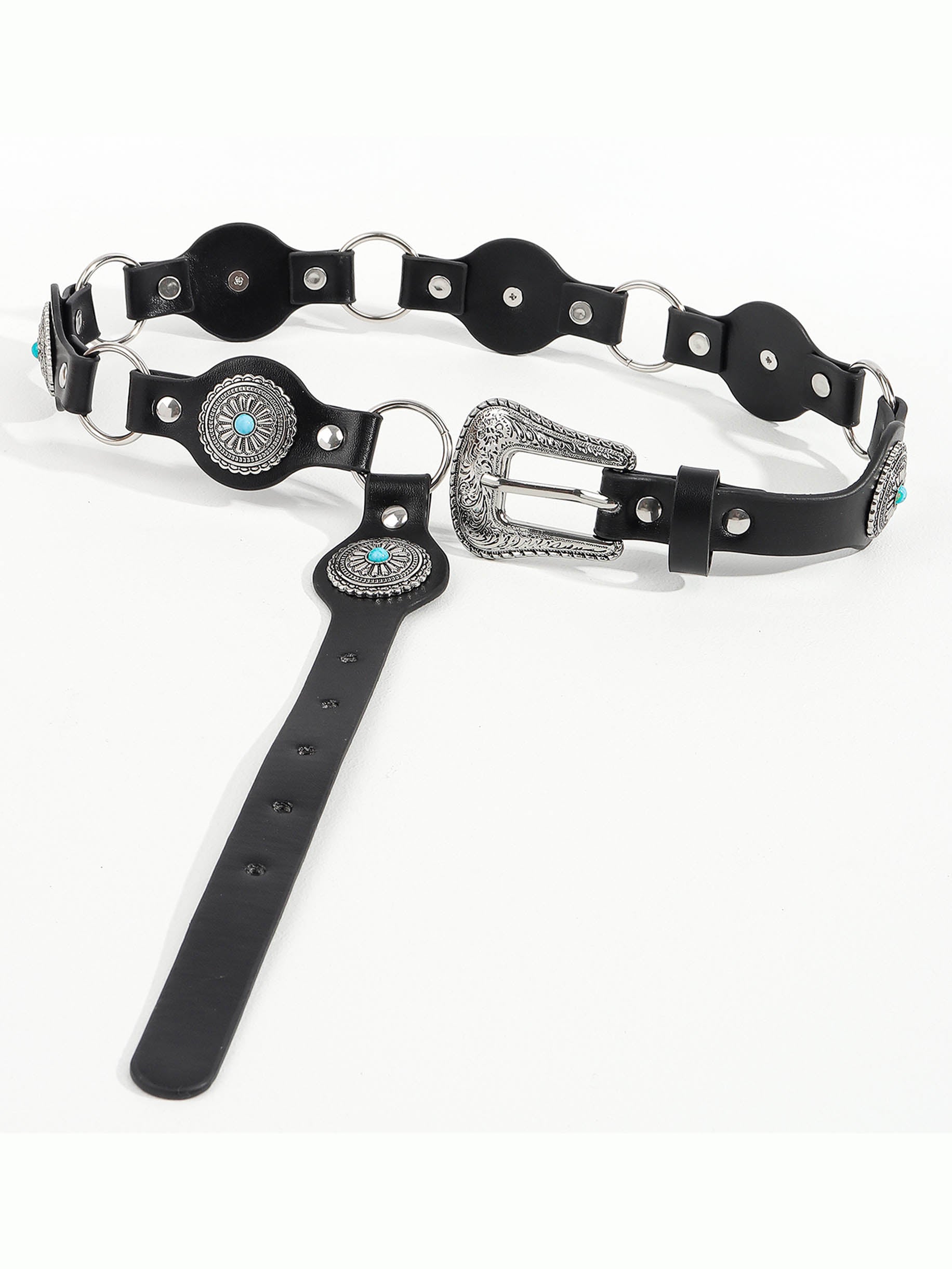 Vintage Turquoise Inlaid Belt