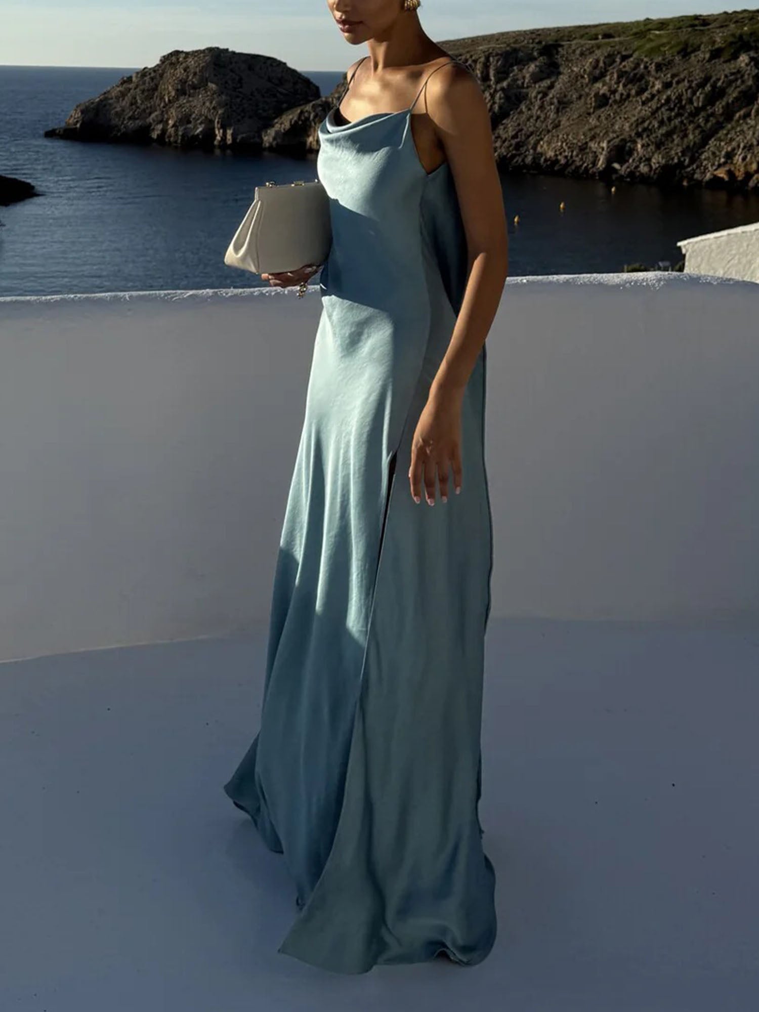 Elegant Bordeaux Maxi Dress