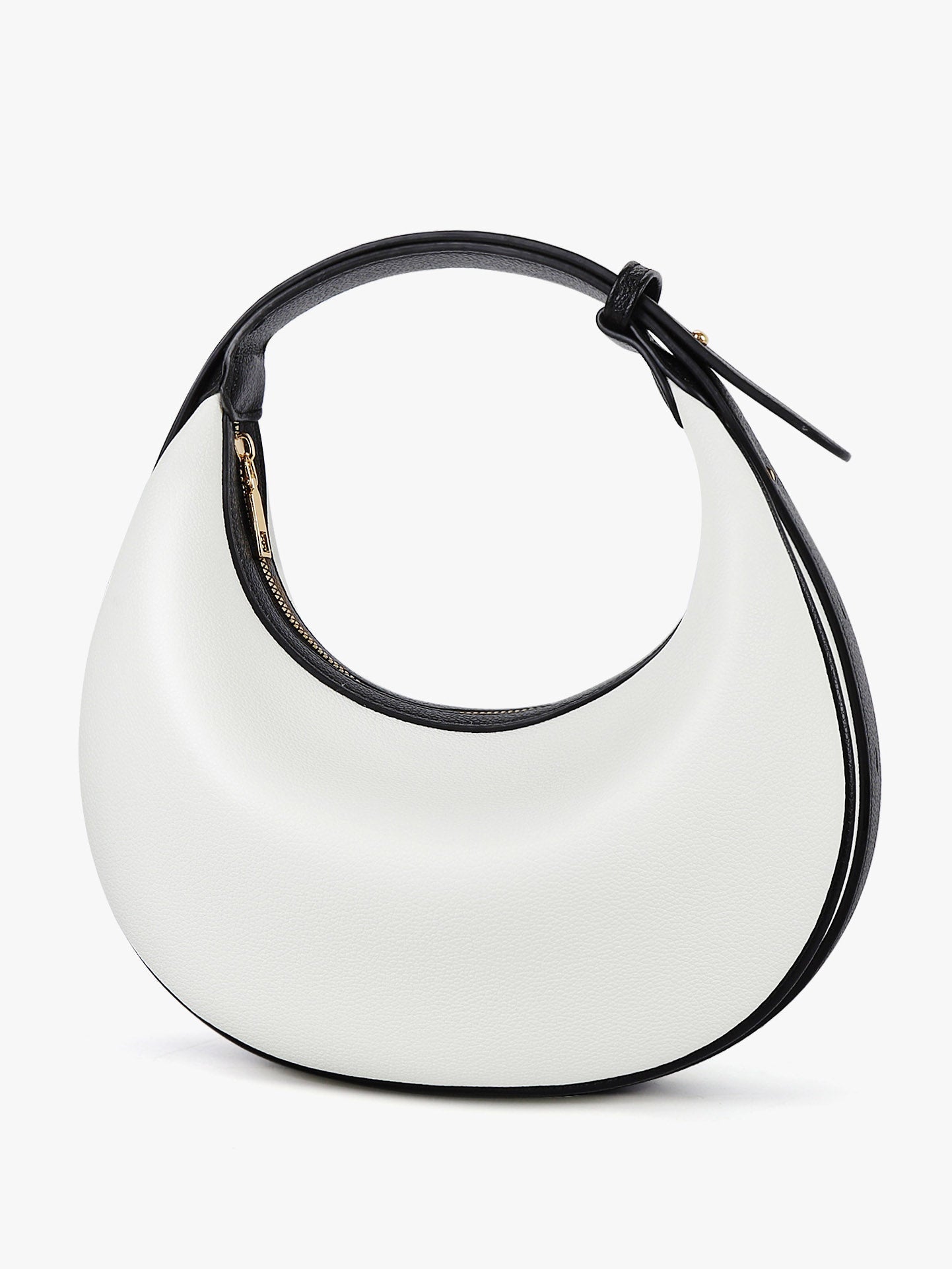 Trendy Contrast Color Crescent-shaped Handbag