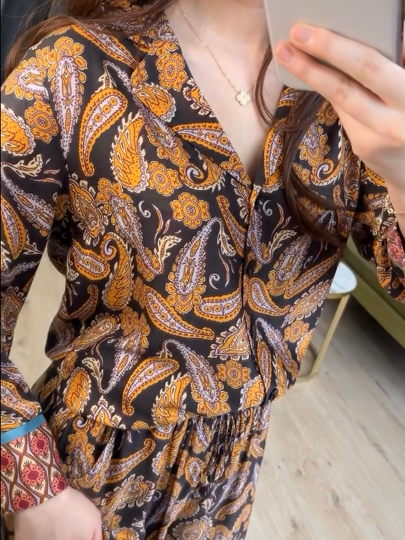 Vintage Paisley Print Co-Ord Set