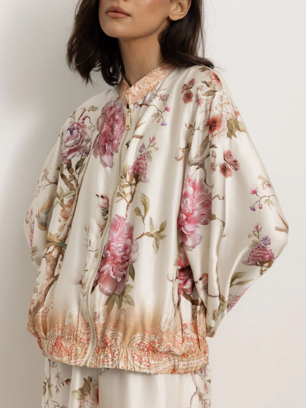 Peony Print Satin Co-Ord Set