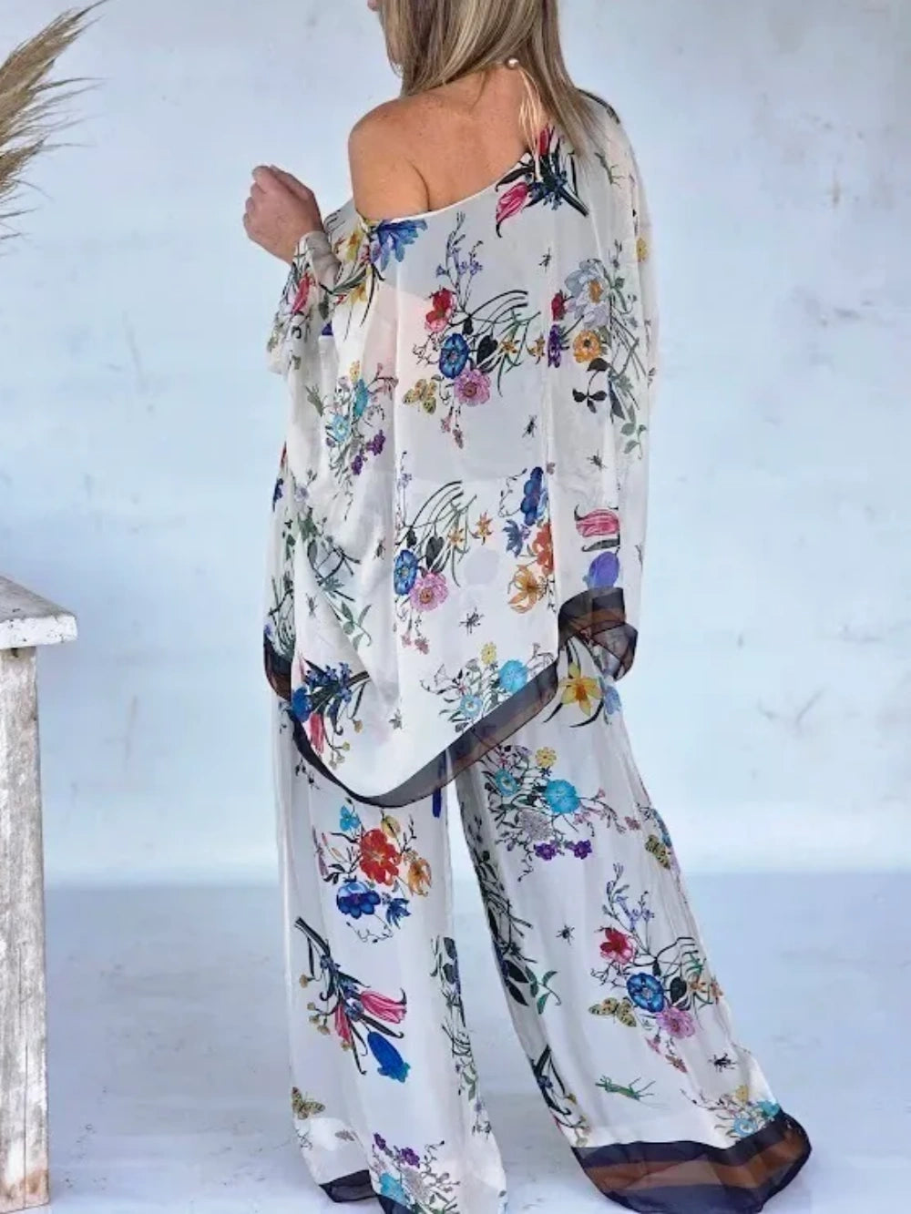 Colorful Wildflower Print Two-Piece Set