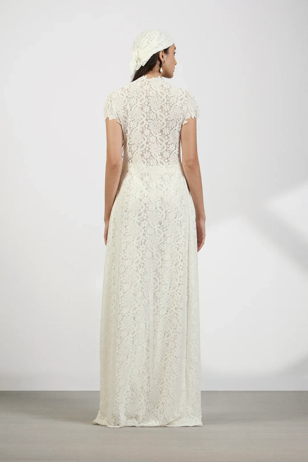 White Lace Cutout Two-Piece Set