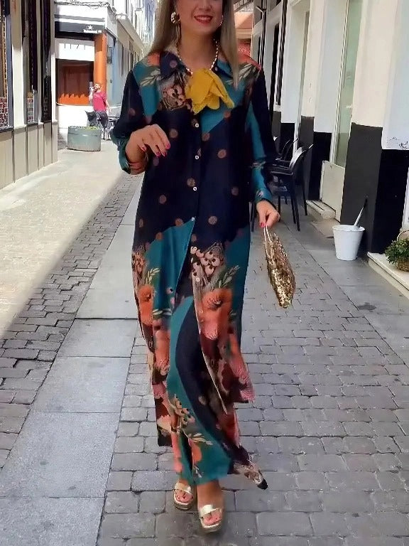 Kemeja Panjang Floral Whisper
