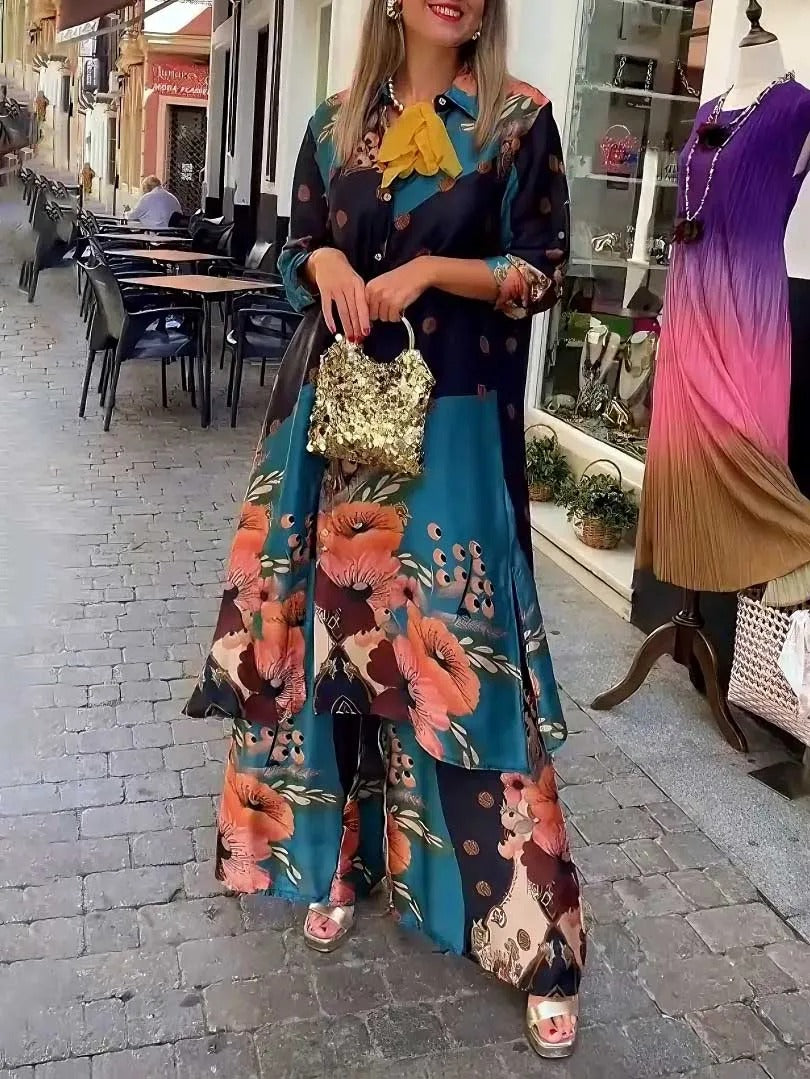 Kemeja Panjang Floral Whisper